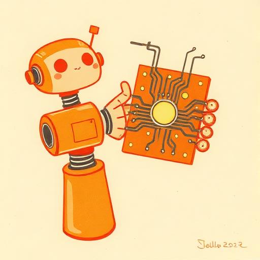 Technology riso illustration